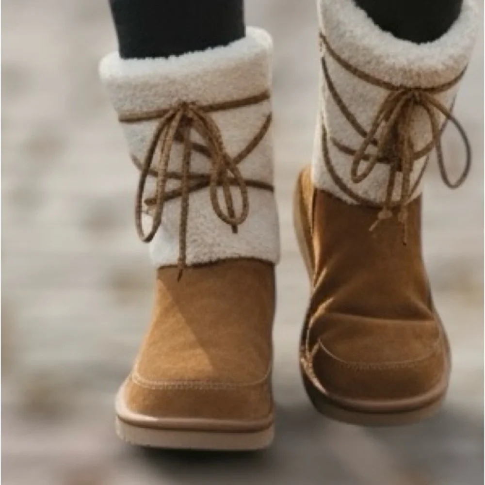 Koolaburra BY UGG 66 MICHON SHORT CHESTNUT SUEDE Winter Boots NWOT Size 10